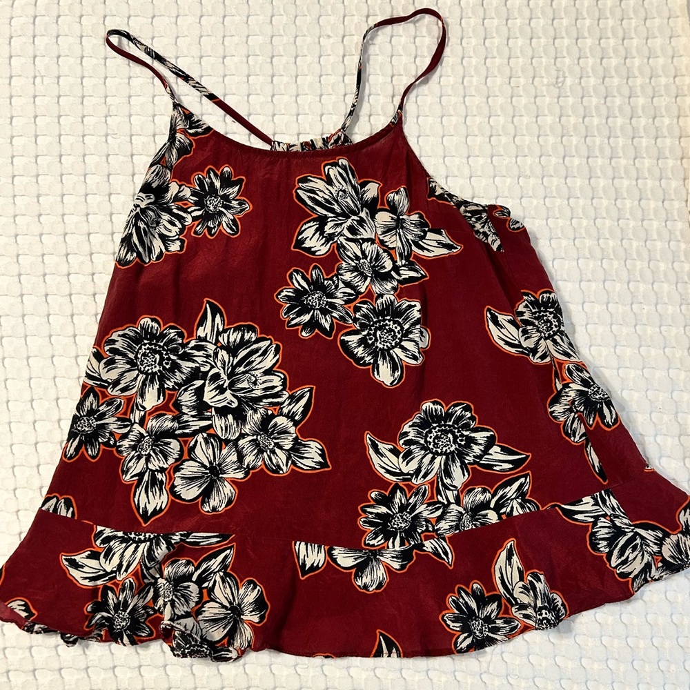 Maeve‎ By Anthropologie Zebella Silk Floral Tank Top Size 2 - Picture 2 of 8